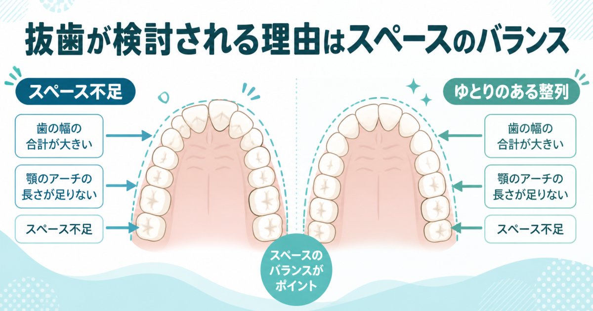 歯並び矯正で抜歯が必要・不要となる根本的な理由