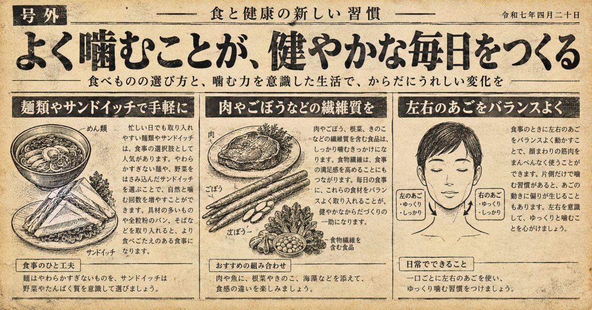 噛みにくい食べ物の種類から見る噛み合わせのタイプ